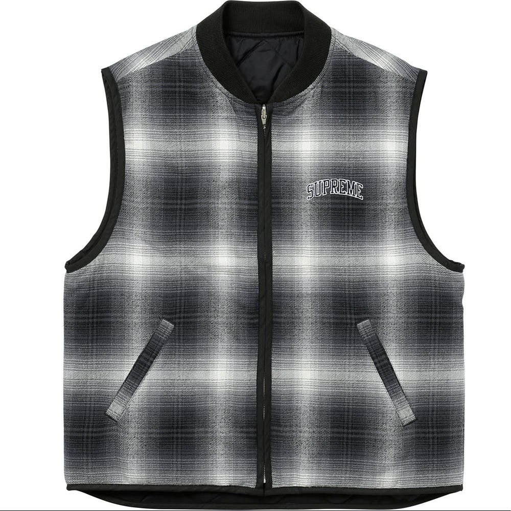 ❌SOLD❌ Supreme Reversible Shadow Plaid Vest